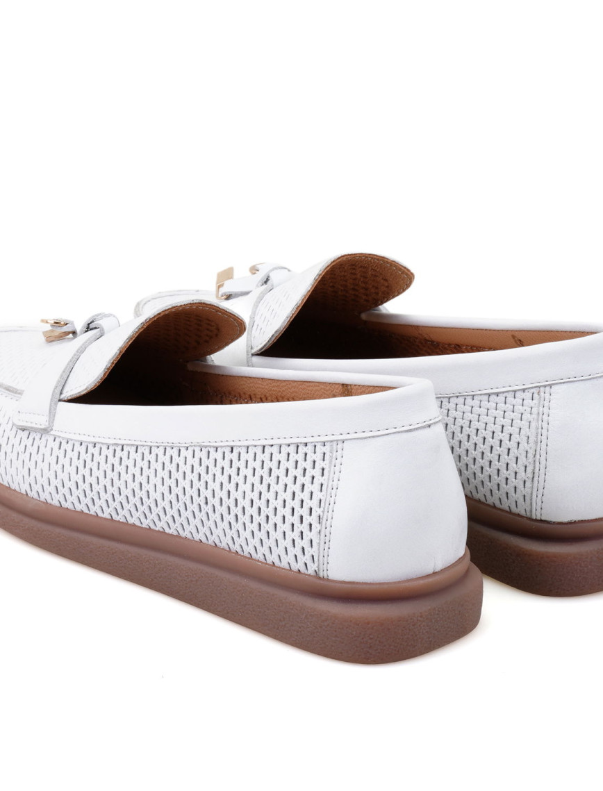 Kadın Beyaz Deri Günlük Ayakkabı Kadın Beyaz Deri Günlük Ayakkabı