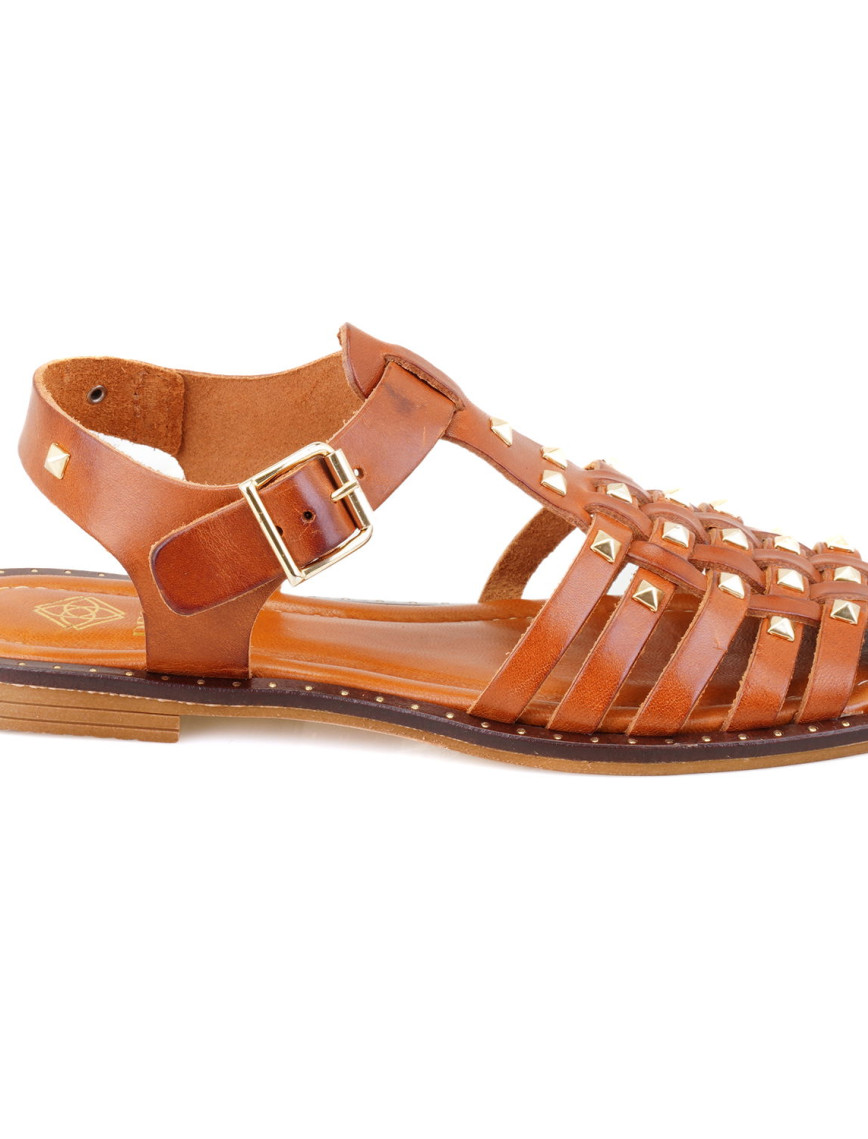 Firida Taba Kadın Ayarlanabilir Tokalı Deri Sandalet Firida Taba Kadın Ayarlanabilir Tokalı Deri Sandalet