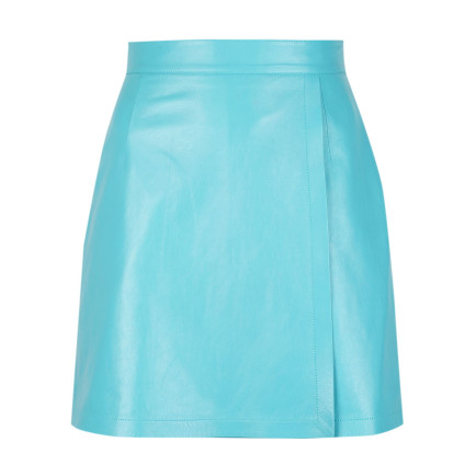 Tiberia Kadın Turkuaz Mini Deri Etek Tiberia Kadın Turkuaz Mini Deri Etek