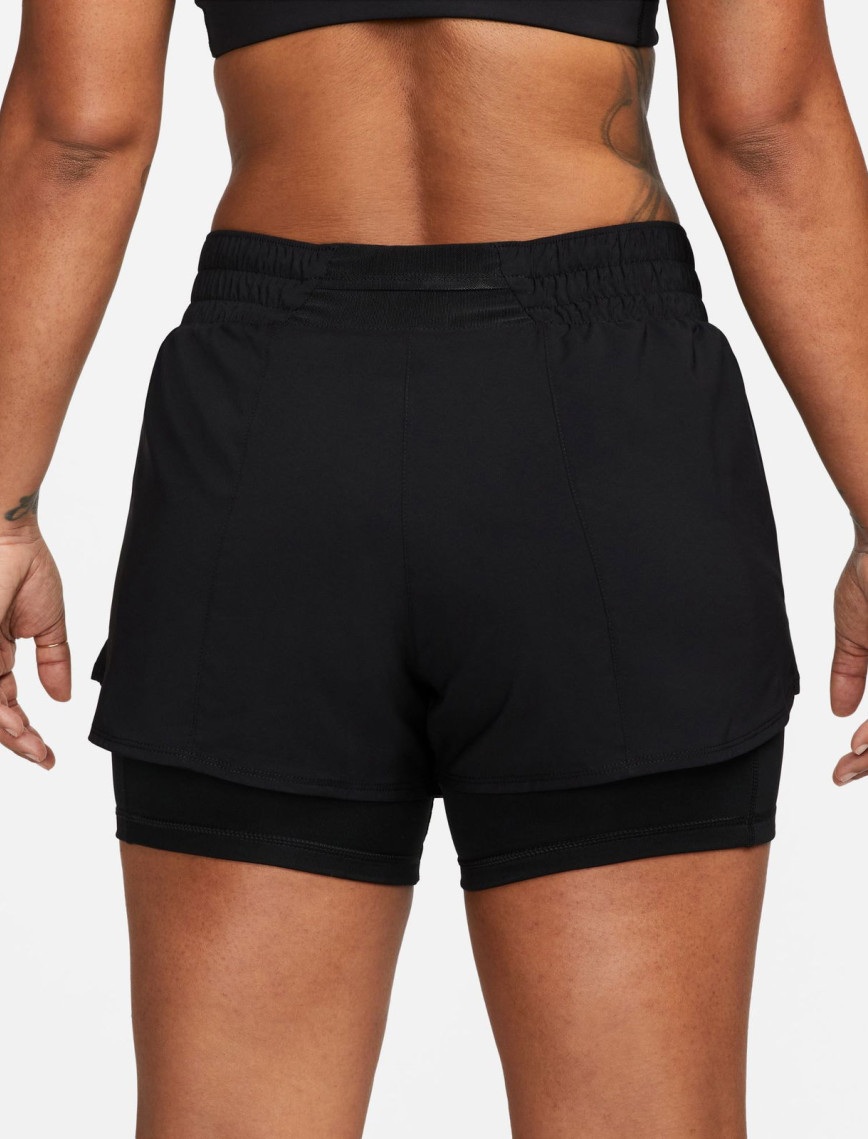 Nike One Dri-Fit Mid Rise 8cm 2N1 Kadın Siyah Şort Nike One Dri-Fit Mid Rise 8cm 2N1 Kadın Siyah Şort