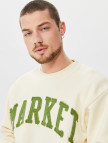 Market Vintage Wash Crewneck Erkek Bej Sweatshirt Market Vintage Wash Crewneck Erkek Bej Sweatshirt