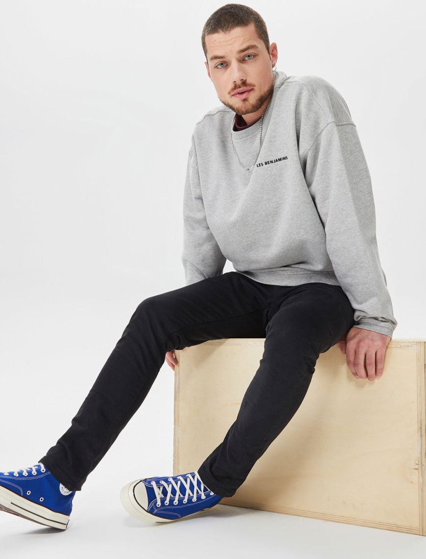 Les Benjamins Core Erkek Mavi Sweatshirt Les Benjamins Core Erkek Mavi Sweatshirt