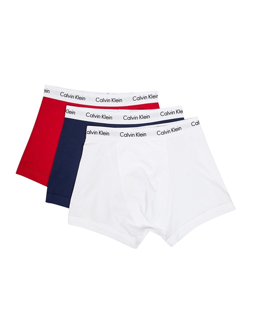 Calvin Klein 3'lü Pack Erkek Lacivert/Beyaz/Kırmızı Boxer Calvin Klein 3'lü Pack Erkek Lacivert/Beyaz/Kırmızı Boxer
