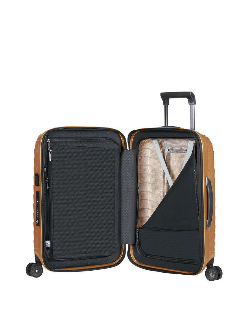 Samsonite Proxis - Spinner Sarı 4 Tekerlekli Körüklü Kabin Boy Valiz 55 cm