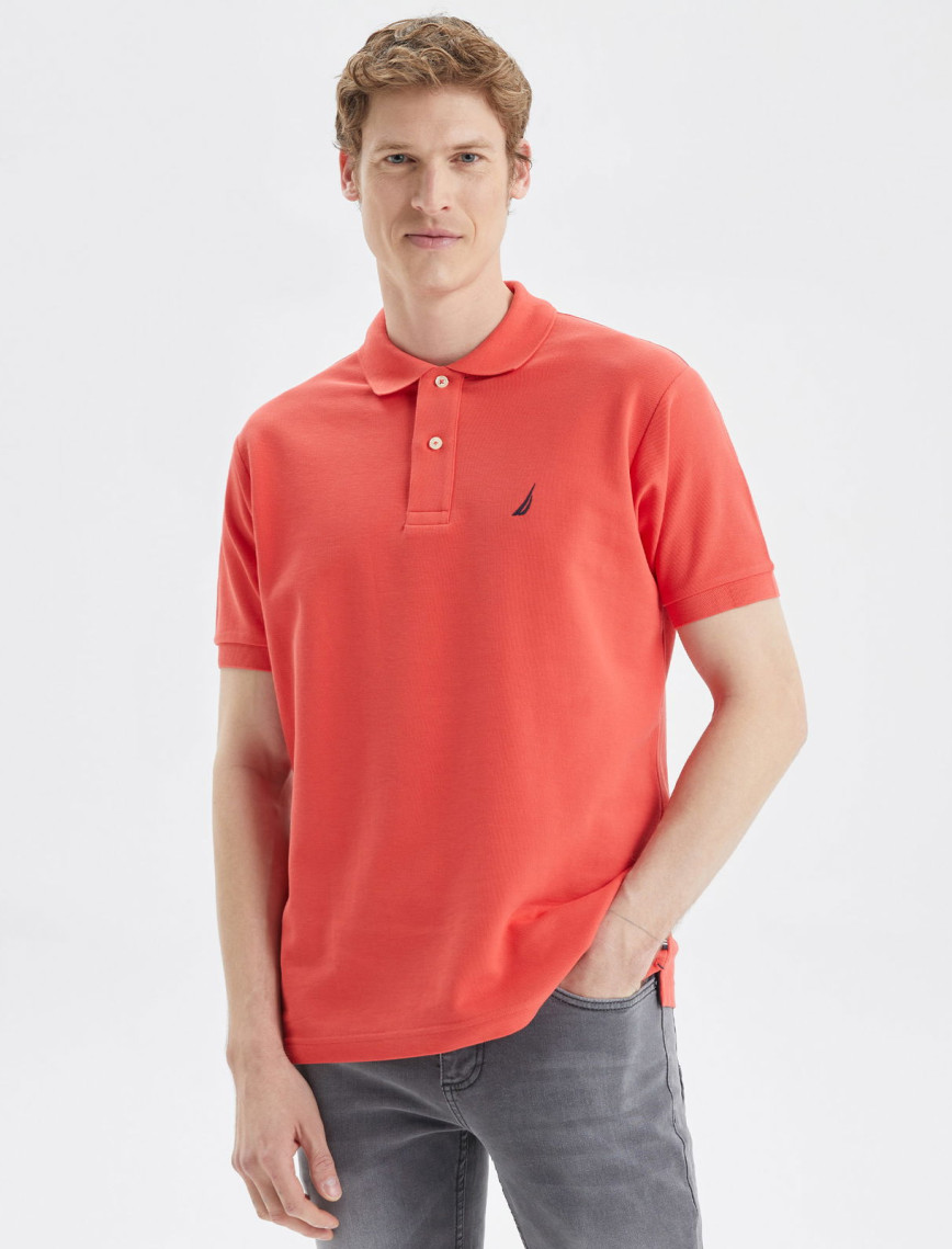 Nautica Erkek Pembe Classic Fit Polo Yaka T-Shirt