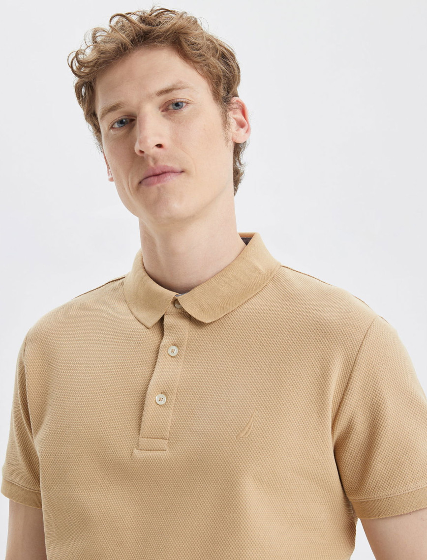 Nautica Erkek Bej Slim Fit Kısa Kollu Polo Nautica Erkek Bej Slim Fit Kısa Kollu Polo