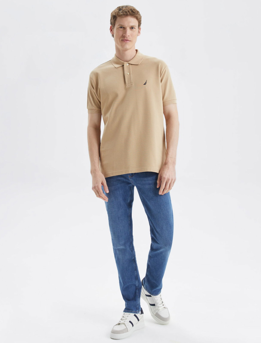 Nautica Erkek Bej Classic Fit Kısa Kollu Polo Nautica Erkek Bej Classic Fit Kısa Kollu Polo