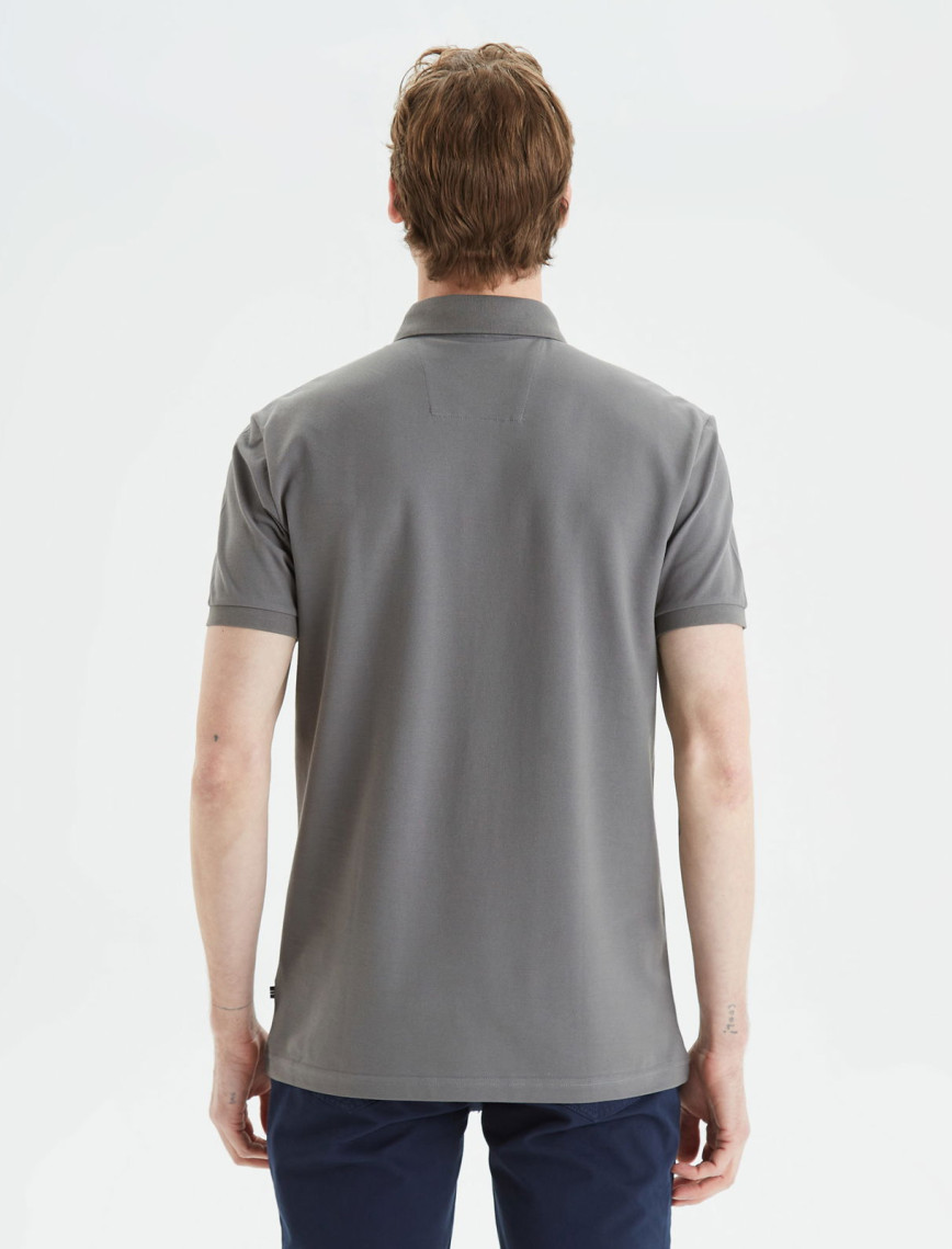 Nautica Erkek Gri Slim Fit Kısa Kollu Polo Nautica Erkek Gri Slim Fit Kısa Kollu Polo