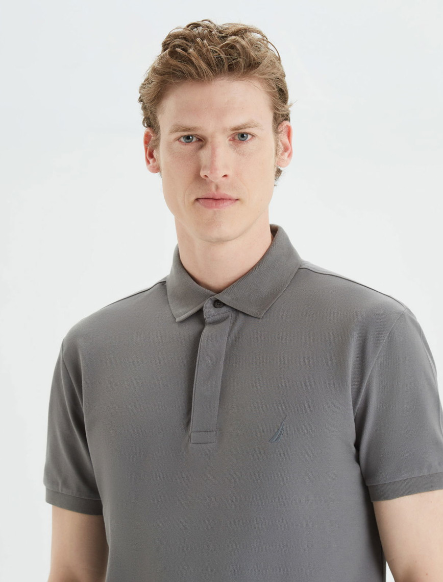 Nautica Erkek Gri Slim Fit Kısa Kollu Polo Nautica Erkek Gri Slim Fit Kısa Kollu Polo