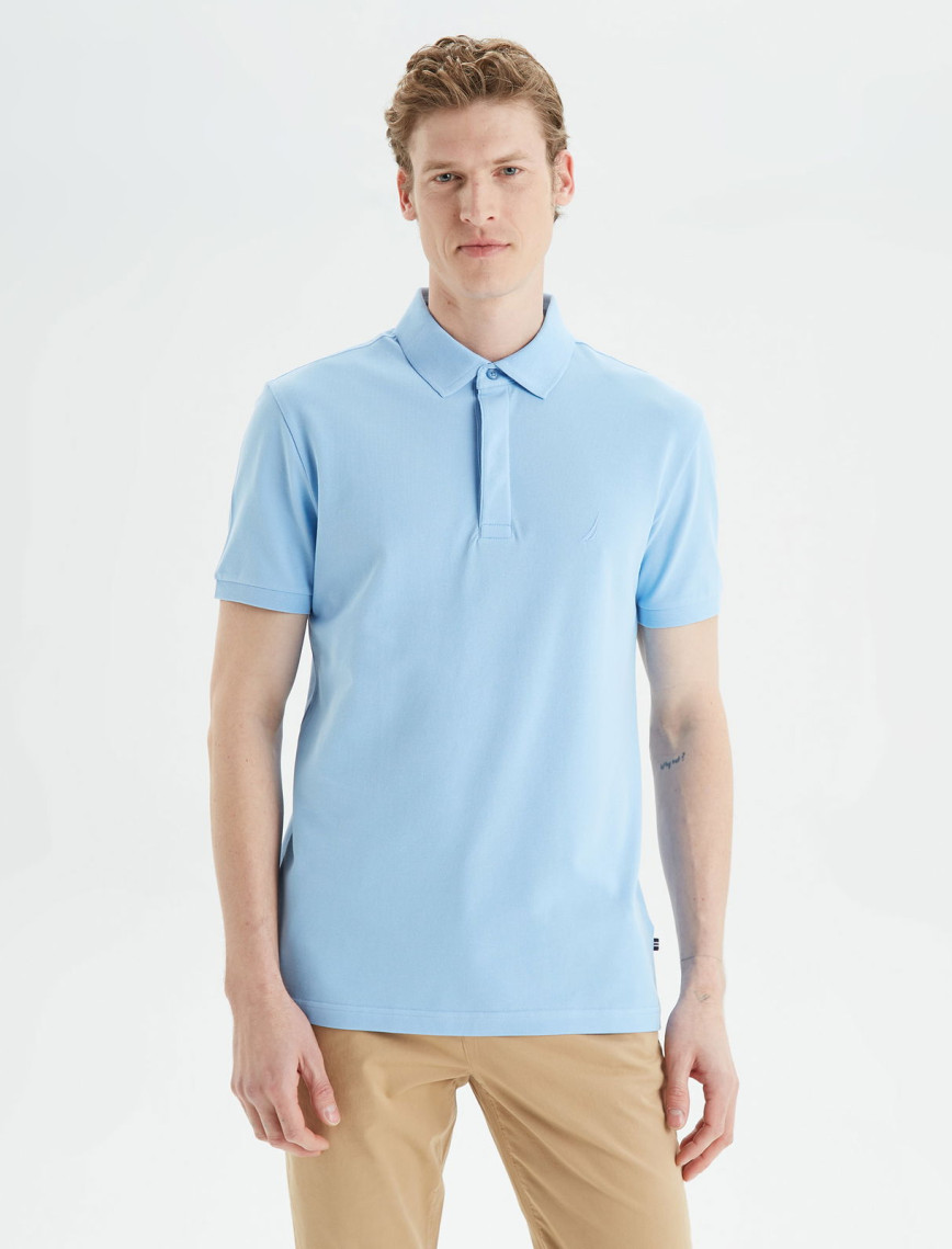Nautica Erkek Mavi Slim Fit Kısa Kollu Polo Nautica Erkek Mavi Slim Fit Kısa Kollu Polo