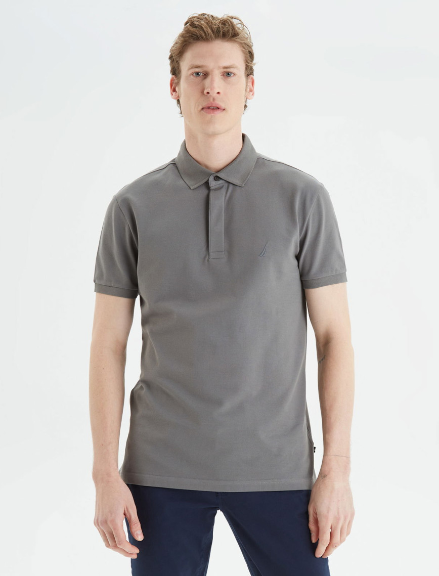 Nautica Erkek Gri Slim Fit Kısa Kollu Polo Nautica Erkek Gri Slim Fit Kısa Kollu Polo