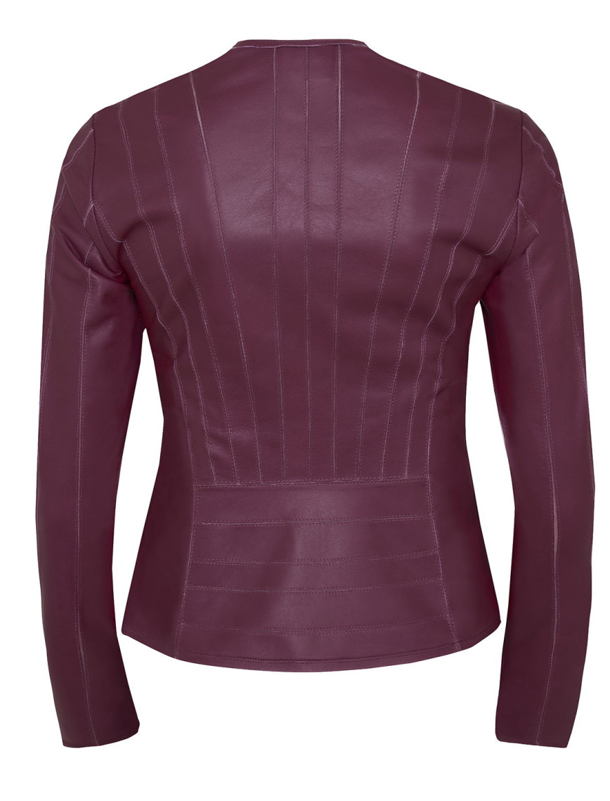 Deundria Kadın Fit Panelli Deri Ceket Deundria Kadın Fit Panelli Deri Ceket