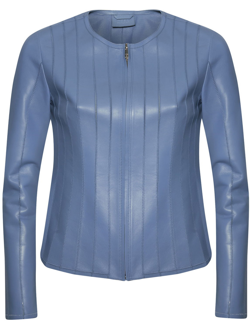 Deundria Kadın Fit Panelli Deri Ceket Deundria Kadın Fit Panelli Deri Ceket