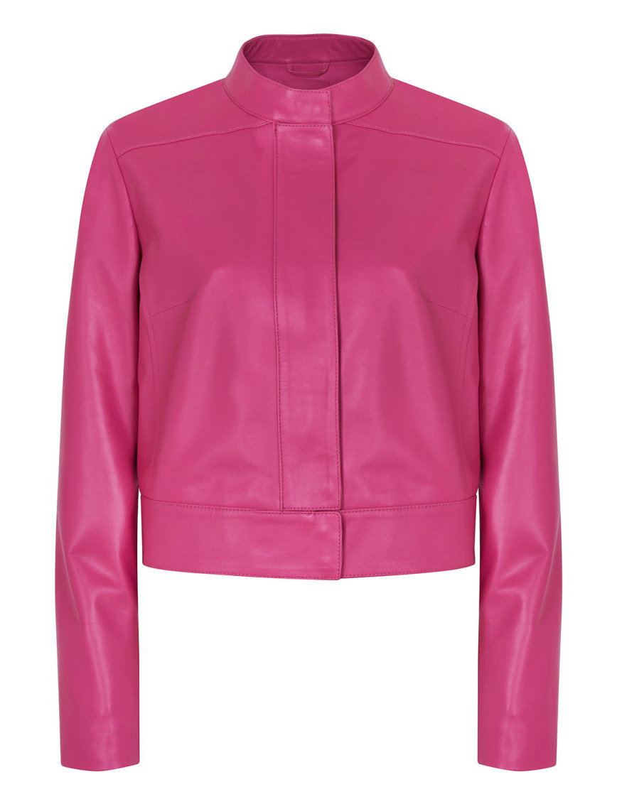 Maura Pembe Kadın Deri Ceket Maura Pembe Kadın Deri Ceket