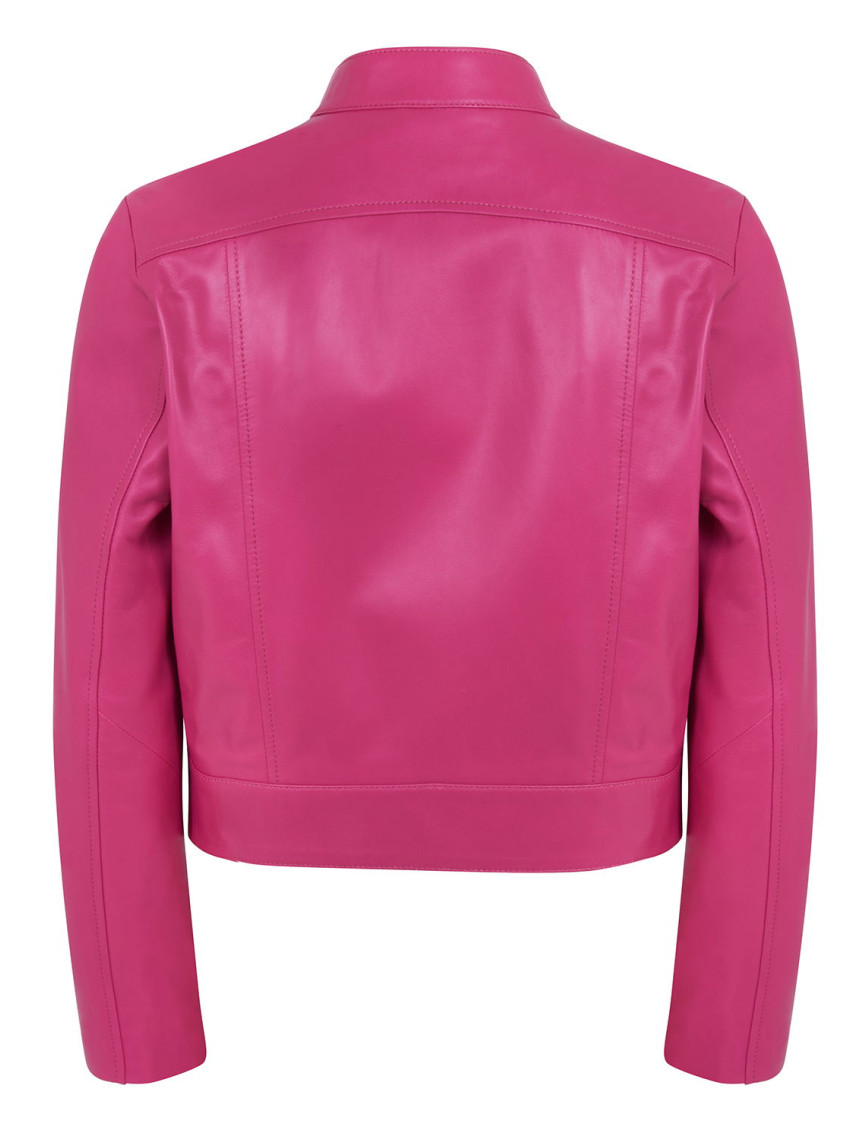 Maura Pembe Kadın Deri Ceket Maura Pembe Kadın Deri Ceket