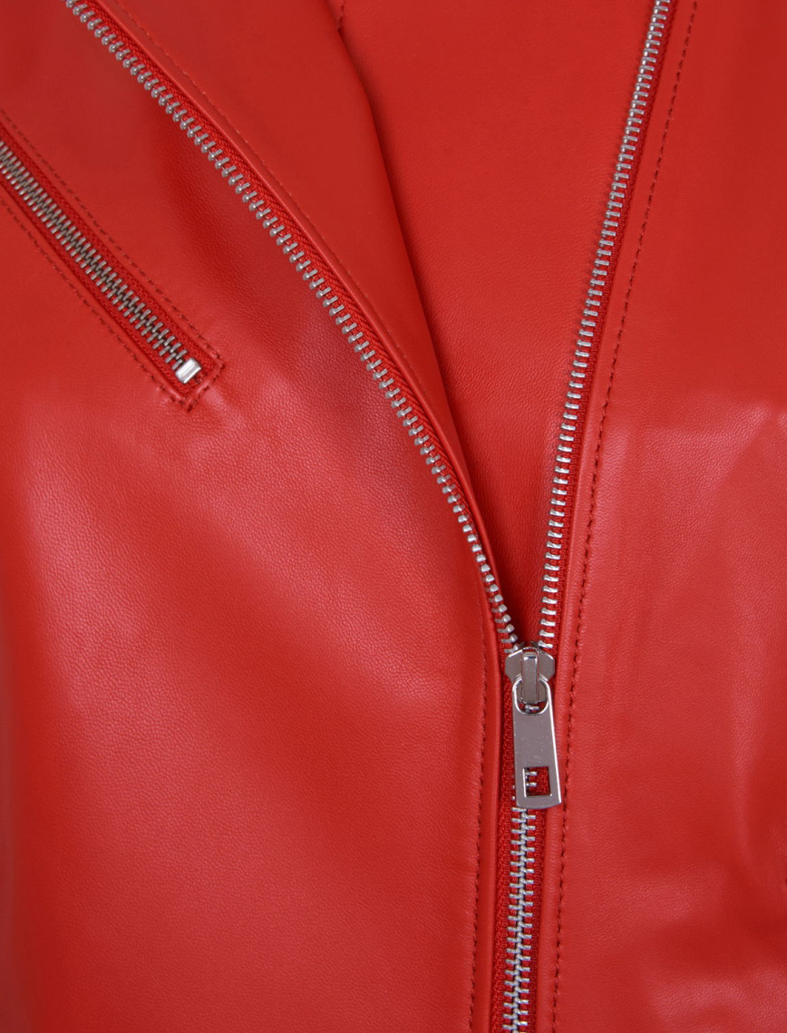 Audrey Kırmızı Kadın Deri Mont Audrey Kırmızı Kadın Deri Mont