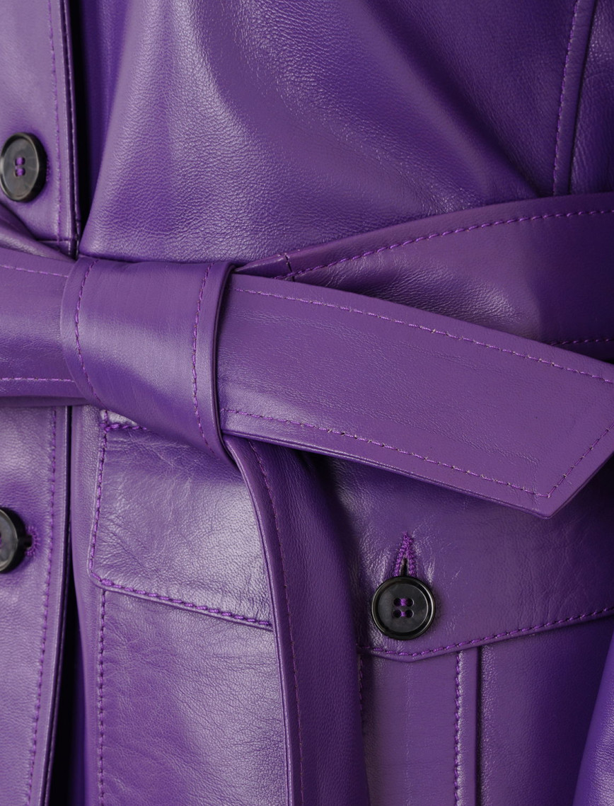 Aloha Mor Kadın Deri Ceket Aloha Mor Kadın Deri Ceket