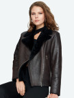 Chailyn Siyah Kadın Kürk Biker Chailyn Siyah Kadın Kürk Biker
