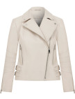 Adsilla Krem Kadın Deri Biker Ceket Adsilla Krem Kadın Deri Biker Ceket