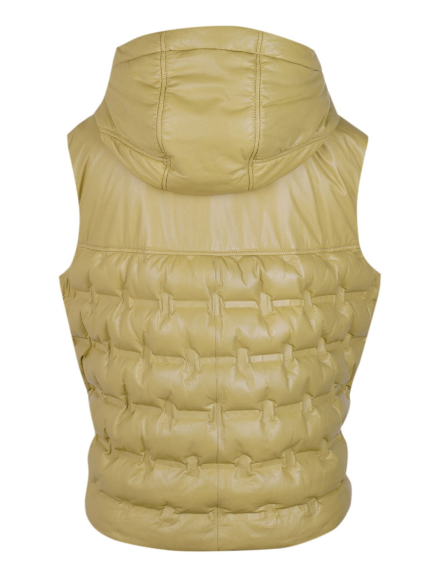 Anitra Kadın Kapüşonlu Puffer Deri Yelek Anitra Kadın Kapüşonlu Puffer Deri Yelek