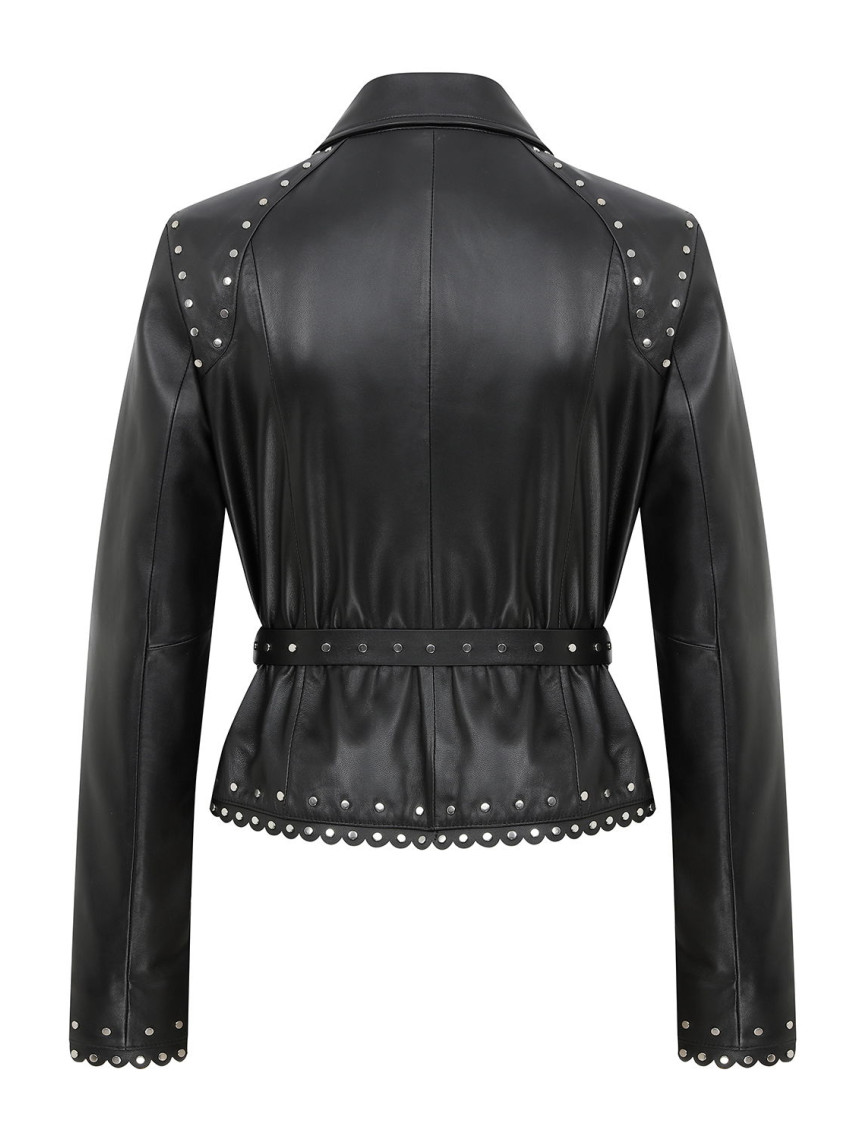 Abina Siyah Kadın Deri Ceket Abina Siyah Kadın Deri Ceket