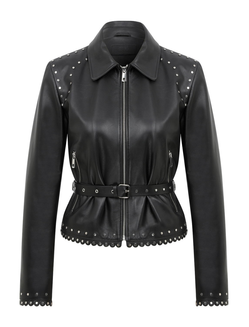 Abina Siyah Kadın Deri Ceket Abina Siyah Kadın Deri Ceket