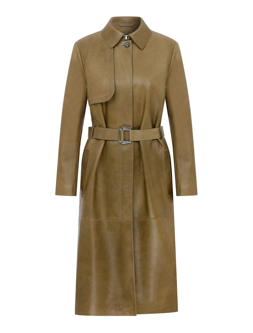 Caylee Kadın Haki Deri Trençkot Caylee Kadın Haki Deri Trençkot