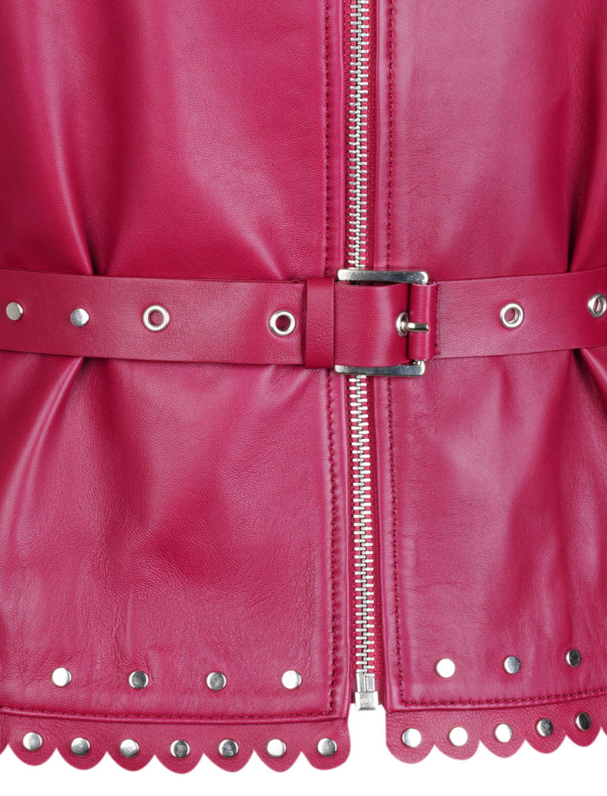 Abina Mor Kadın Deri Ceket Abina Mor Kadın Deri Ceket