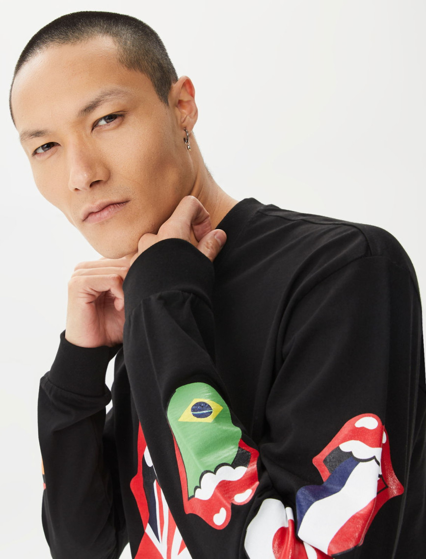 Market x Rolling Stones World Flag Erkek Siyah T-Shirt Market x Rolling Stones World Flag Erkek Siyah T-Shirt