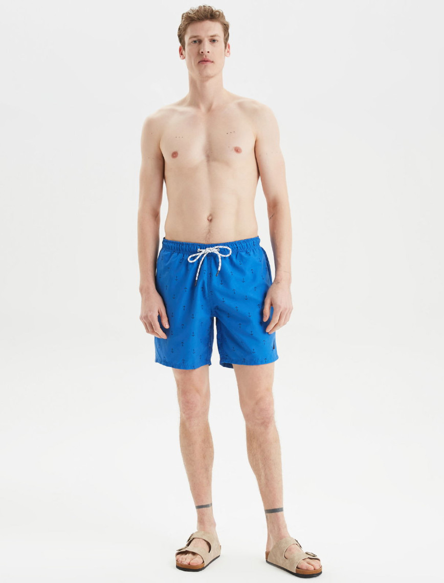 Nautica Erkek Mavi Desenli Mayo Şort Nautica Erkek Mavi Desenli Mayo Şort