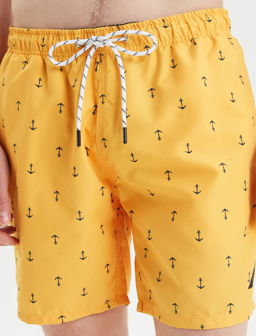 Nautica Erkek Sarı Desenli Mayo Şort Nautica Erkek Sarı Desenli Mayo Şort
