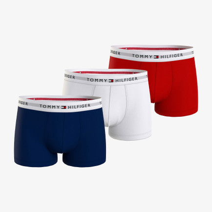 Tommy Hilfiger 3'lü Trunk Erkek Renkli Boxer Tommy Hilfiger 3'lü Trunk Erkek Renkli Boxer