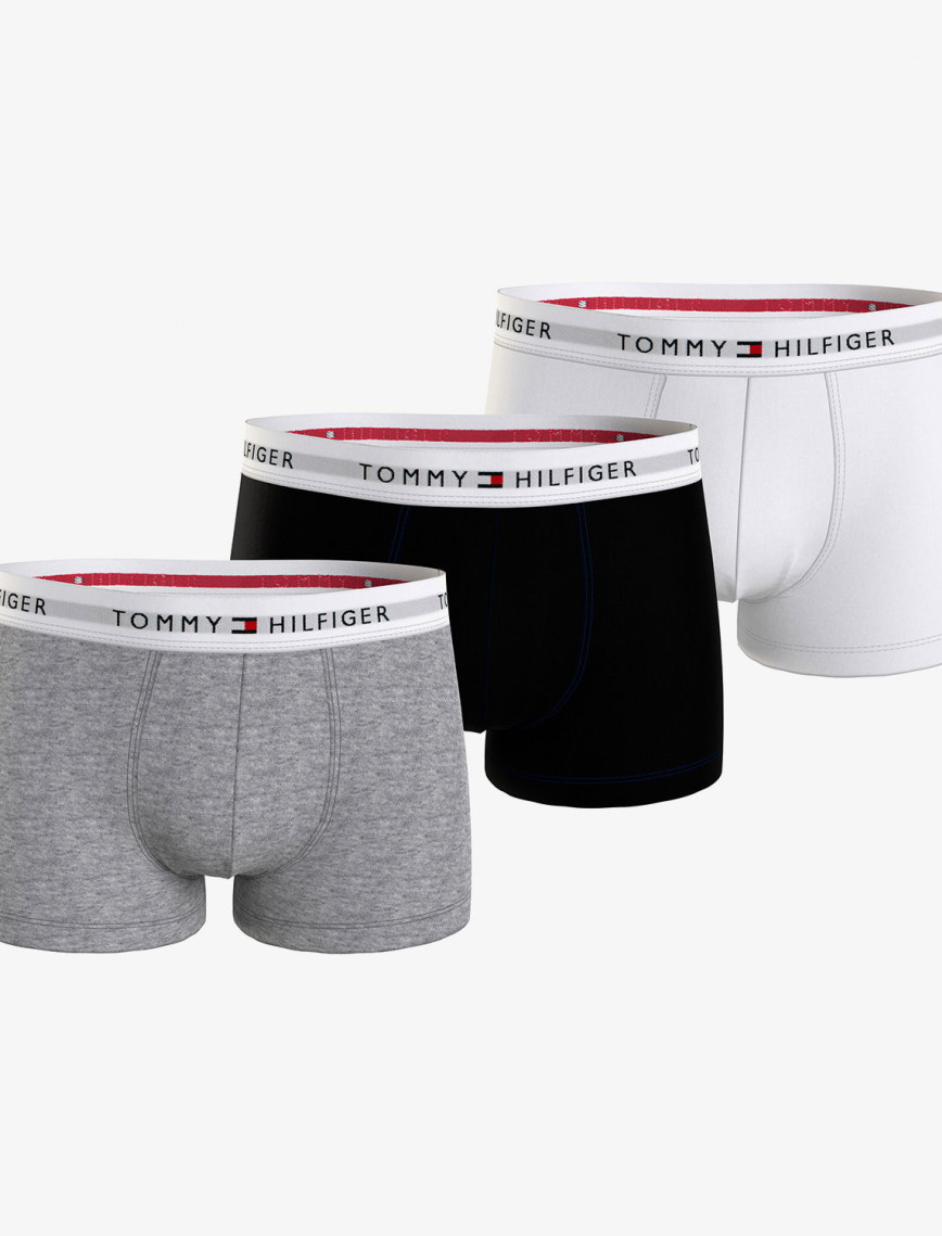 Tommy Hilfiger Trunk 3Pk Erkek Gri Boxer Tommy Hilfiger Trunk 3Pk Erkek Gri Boxer