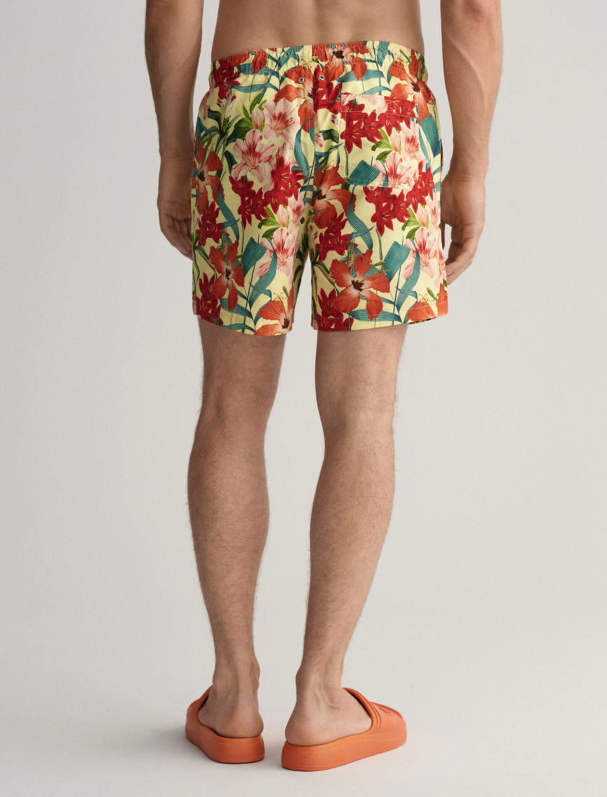 GANT Erkek Sarı Classic Fit Desenli Mayo Şort GANT Erkek Sarı Classic Fit Desenli Mayo Şort