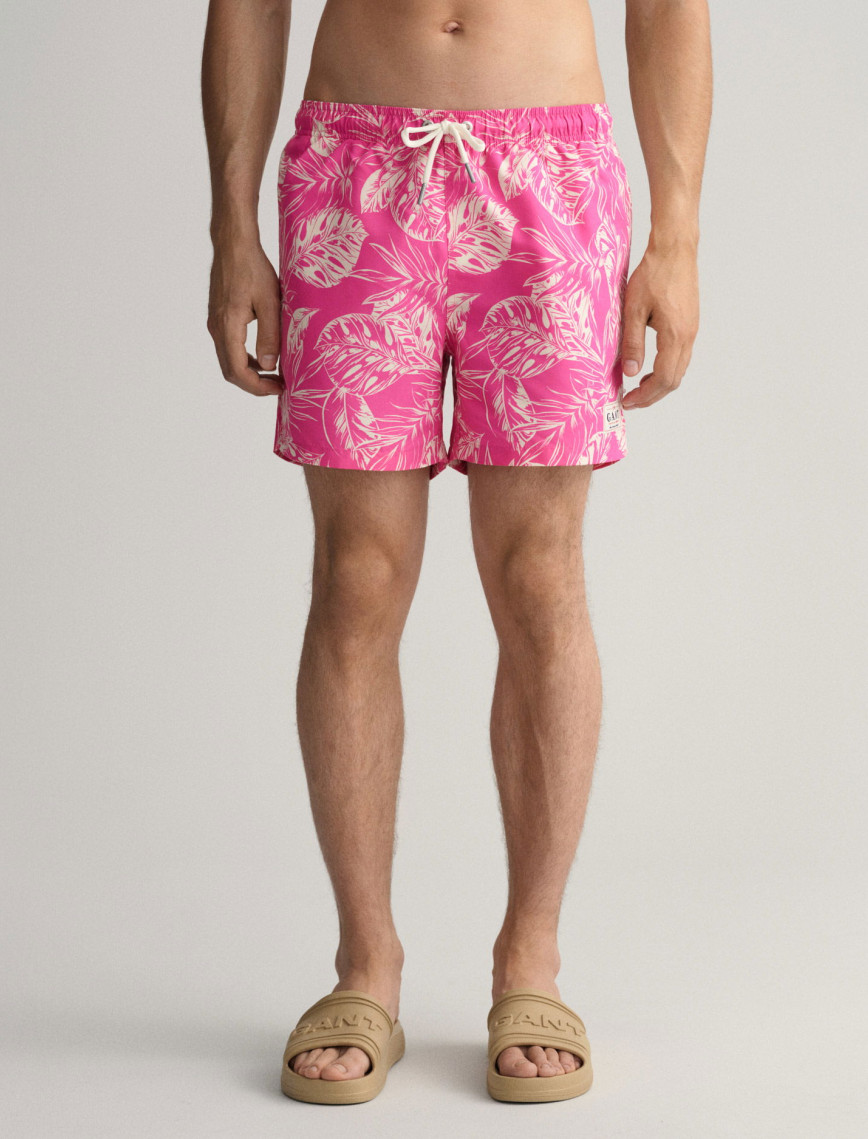 GANT Erkek Pembe Classic Fit Desenli Mayo Şort GANT Erkek Pembe Classic Fit Desenli Mayo Şort