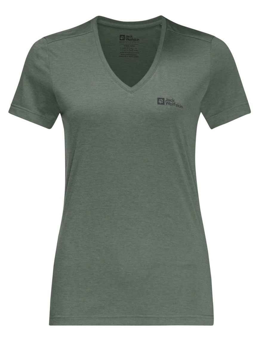 Jack Wolfskin Crosstrail T Kadın Yeşil Tişört Jack Wolfskin Crosstrail T Kadın Yeşil Tişört
