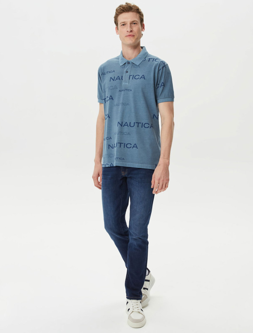 Nautica Erkek Mavi Classic Fit Kısa Kollu Polo Nautica Erkek Mavi Classic Fit Kısa Kollu Polo