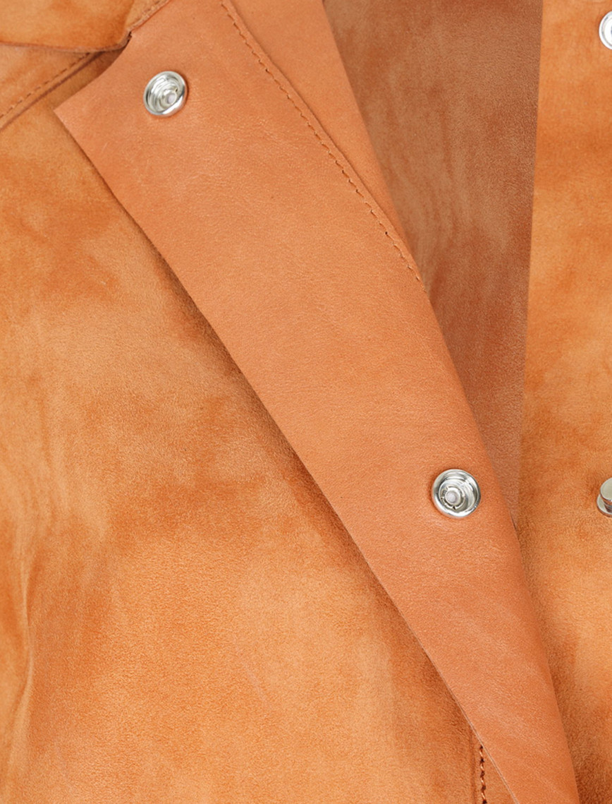 Ysabel Konyak Kadın Süet Deri Pardösü Ysabel Konyak Kadın Süet Deri Pardösü