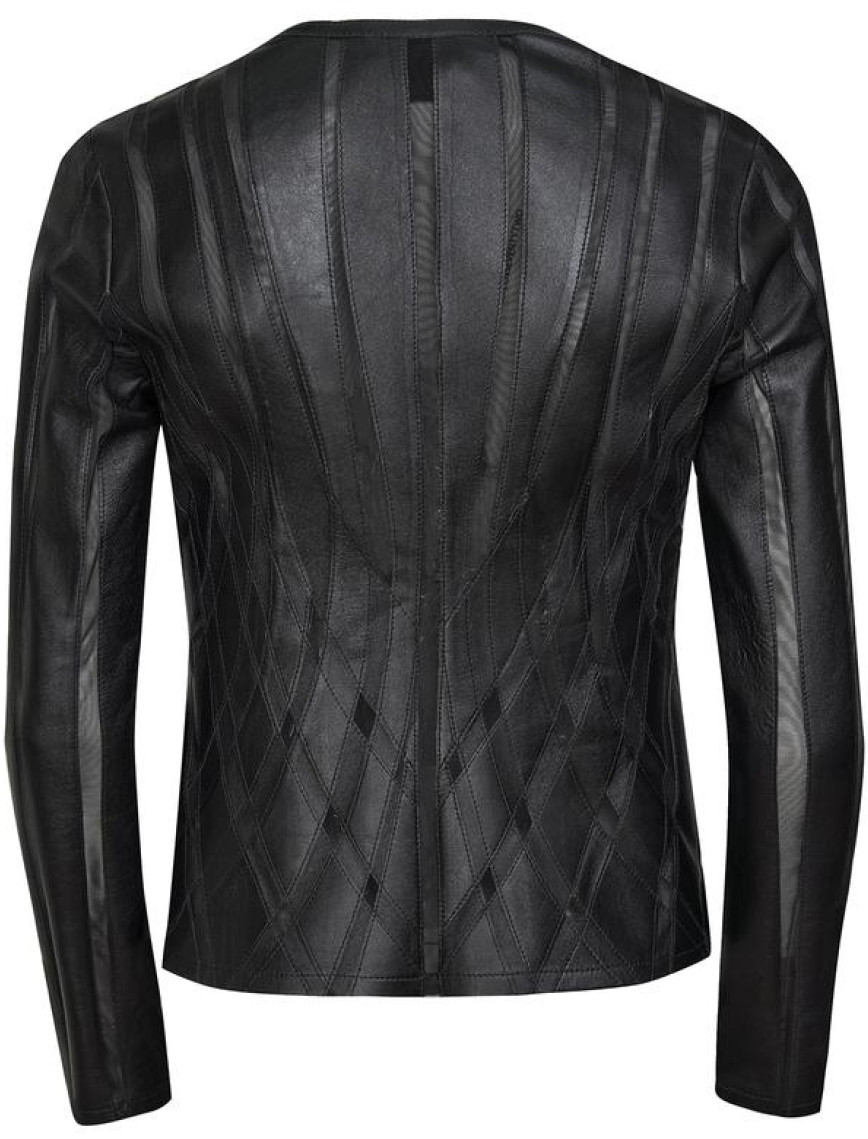 Marita Kadın Dairesel Panelli Deri Ceket Marita Kadın Dairesel Panelli Deri Ceket
