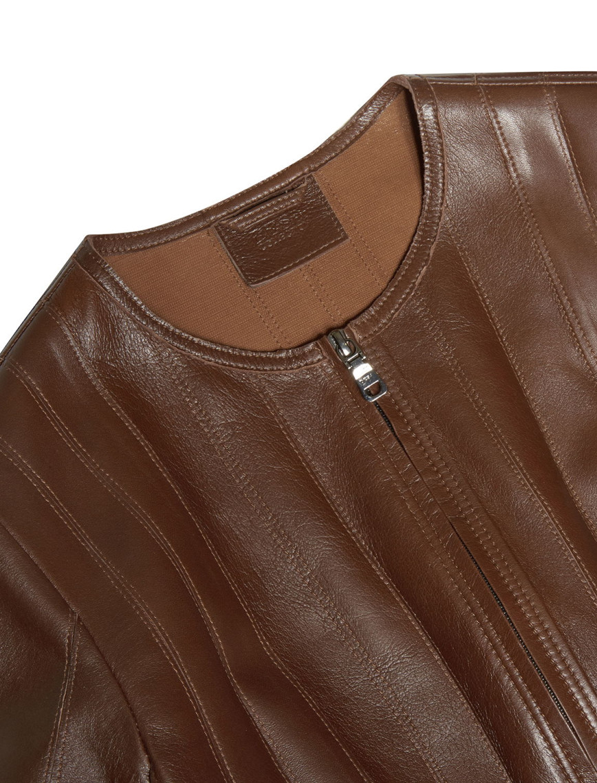 Deundria Kadın Fit Panelli Deri Ceket Deundria Kadın Fit Panelli Deri Ceket