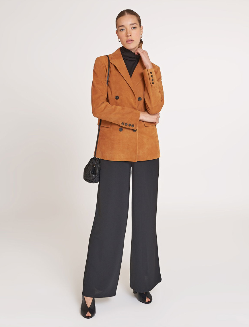 Jolanda Konyak Kadın Süet Deri Blazer Ceket Jolanda Konyak Kadın Süet Deri Blazer Ceket