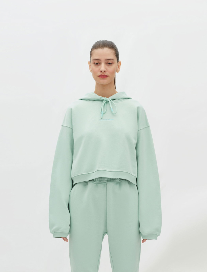 Les Benjamins Essentials Kadın Yeşil Hoodie Les Benjamins Essentials Kadın Yeşil Hoodie