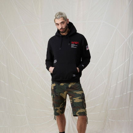 Alpha Industries Nasa Erkek Siyah Hoodie Alpha Industries Nasa Erkek Siyah Hoodie