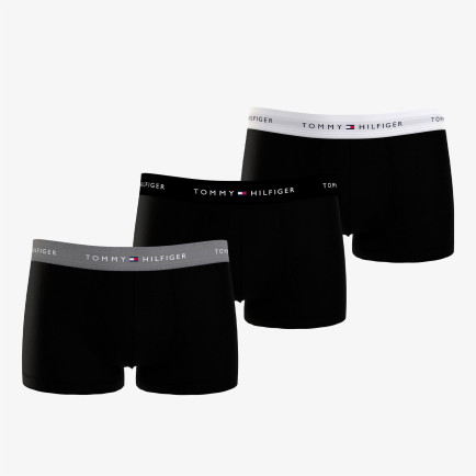 Tommy Hilfiger 3'lü Trunk Erkek Siyah Boxer Tommy Hilfiger 3'lü Trunk Erkek Siyah Boxer