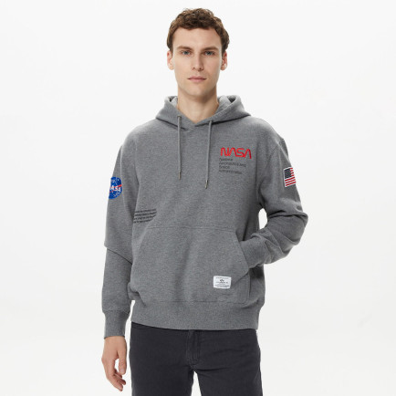 Alpha Industries Nasa Erkek Gri Hoodie Alpha Industries Nasa Erkek Gri Hoodie