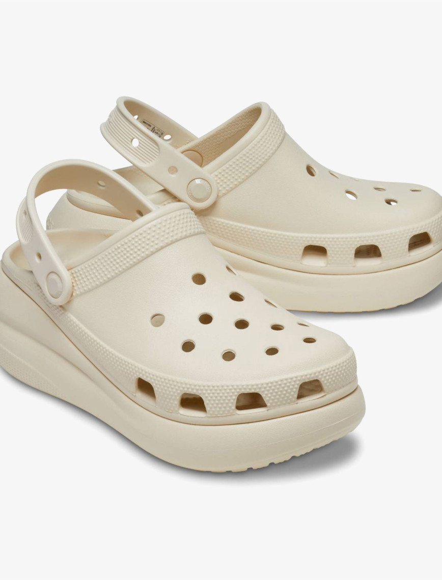 Crocs Classic Crush Clog Kadın Krem Terlik Crocs Classic Crush Clog Kadın Krem Terlik