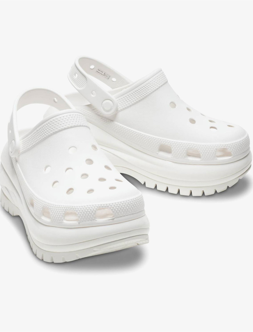 Crocs Classic Mega Crush Kadın Beyaz Terlik Crocs Classic Mega Crush Kadın Beyaz Terlik