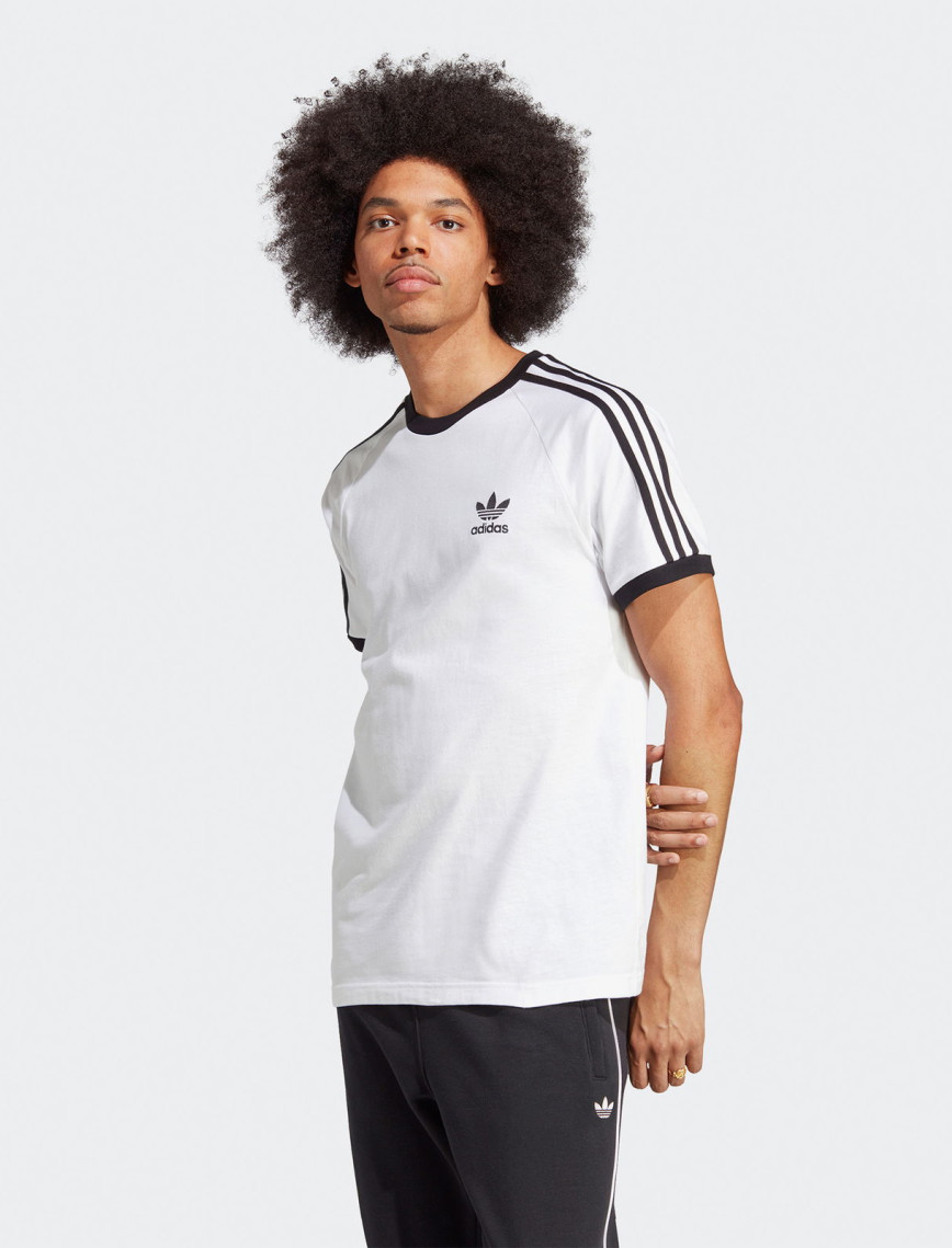 adidas Adicolor Classics 3-Stripes Erkek Beyaz T-Shirt adidas Adicolor Classics 3-Stripes Erkek Beyaz T-Shirt