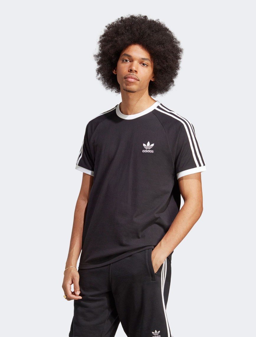 adidas Adicolor Classics 3-Stripes Erkek Siyah T-Shirt adidas Adicolor Classics 3-Stripes Erkek Siyah T-Shirt