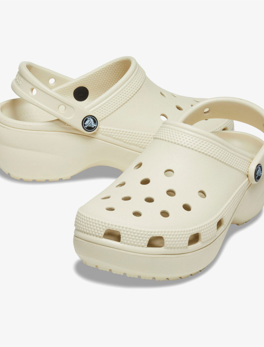 Crocs Classic Platform Kadın Bej Terlik Crocs Classic Platform Kadın Bej Terlik
